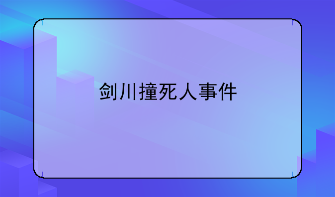 剑川撞死人事件