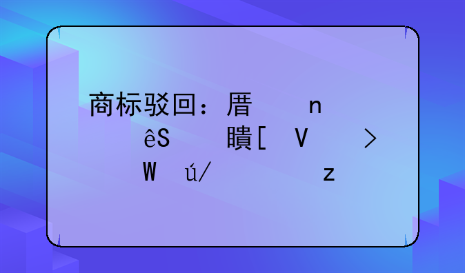 商标驳回：原因、应对策略及法律解析