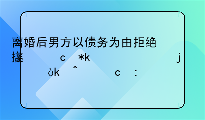 离婚后男方以债务为由拒绝支付抚养费的社会问题探讨