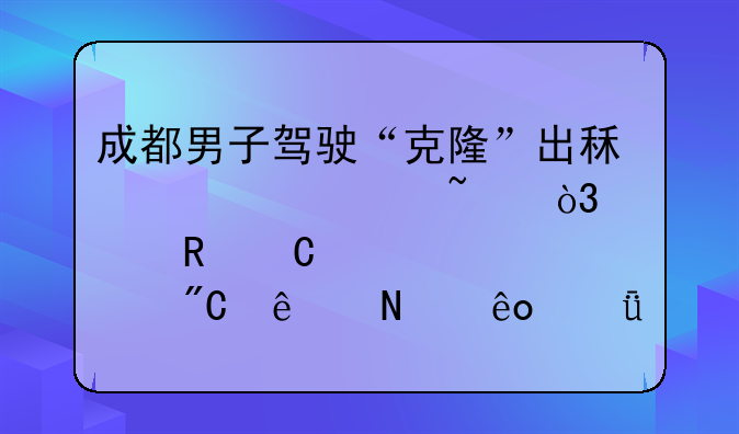 成都男子驾驶“克隆”出租车被查，该男子此举造成了哪些影响？