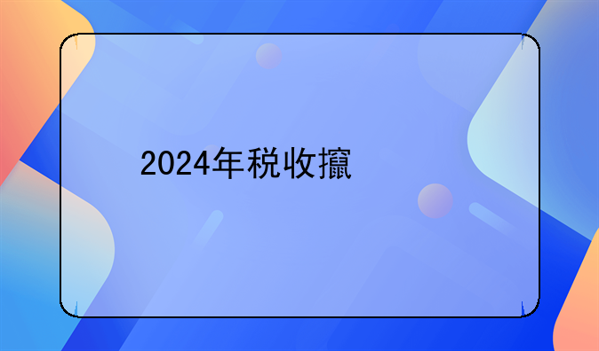 2024年税收政策