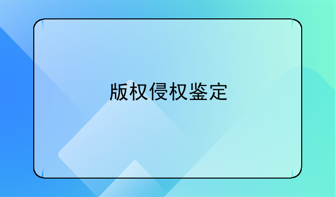 版权侵权鉴定